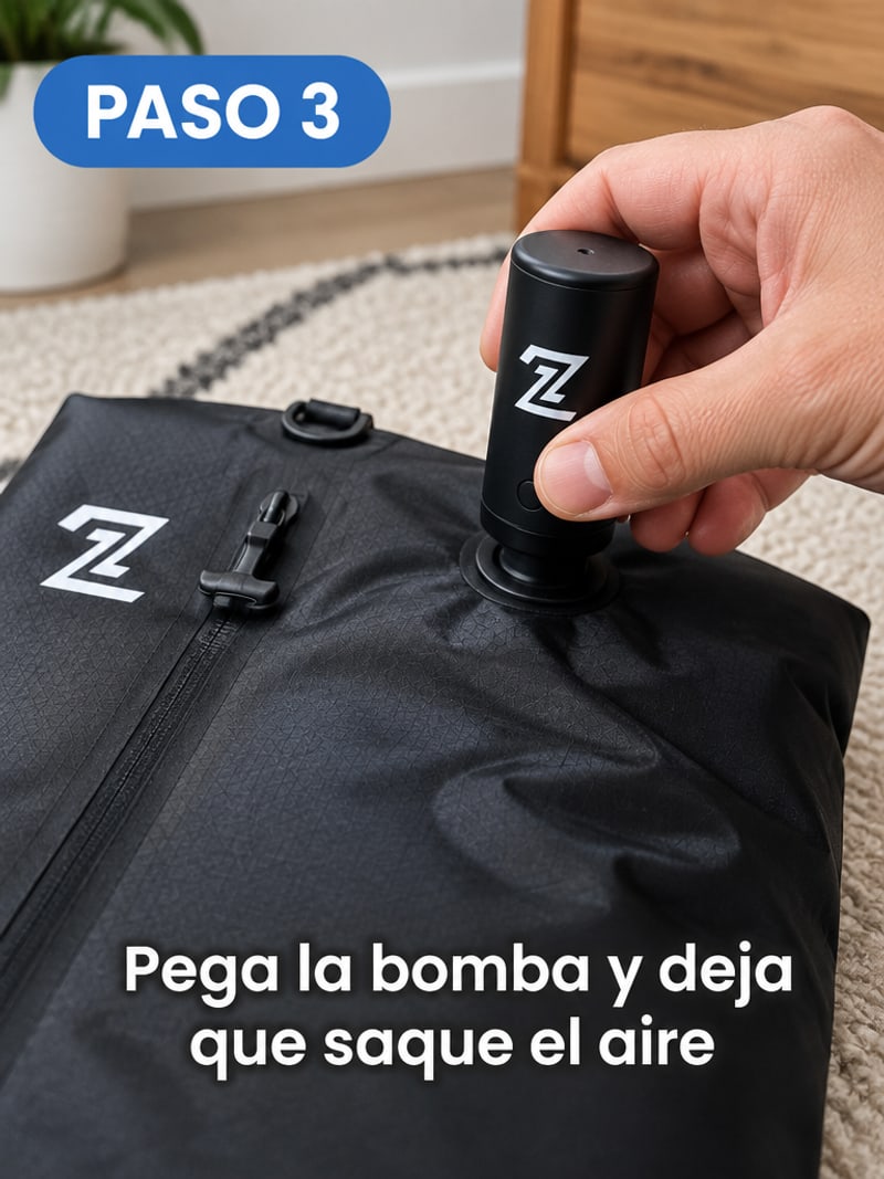 Comprime en la mochila