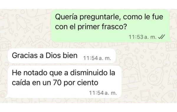Comentario de una clienta de Hair Bond