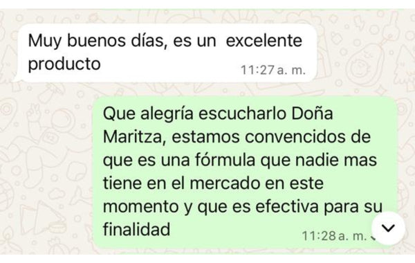Comentario de una clienta de Hair Bond
