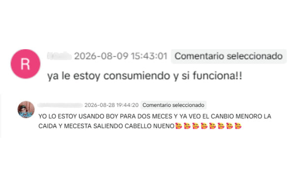 Comentario de una clienta de Hair Bond
